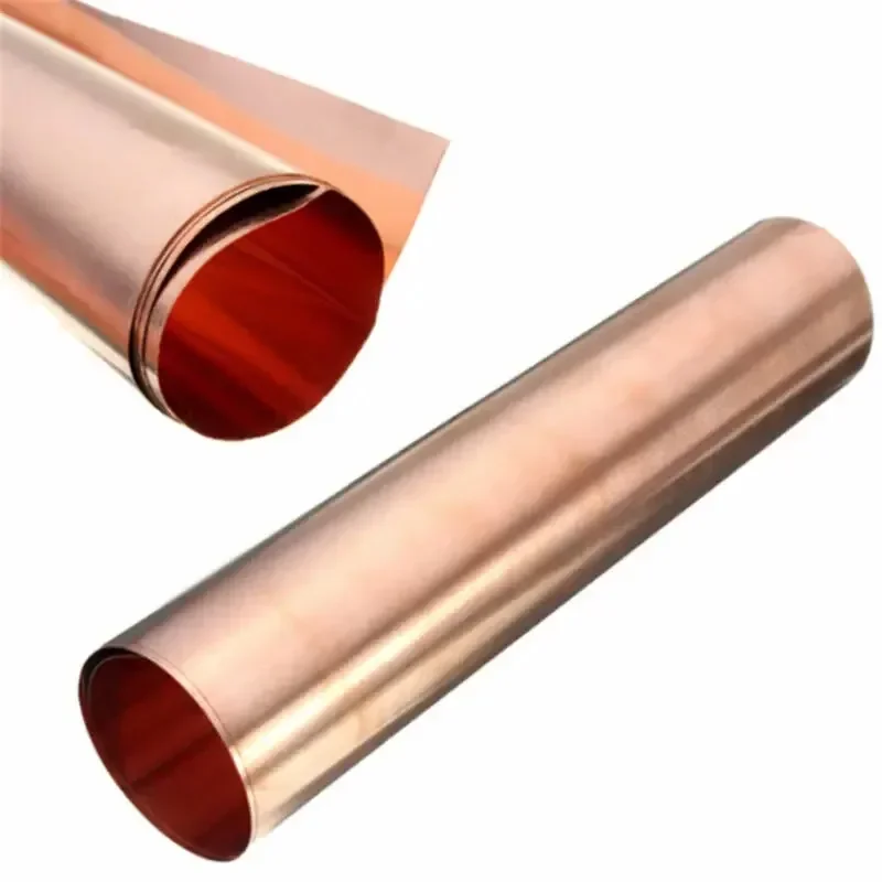 0.02mm to 0.5mm width 200mm 1pcs Pure Copper Cu Metal Sheet Foil Pure T2 Copper Cu Metal Sheet e