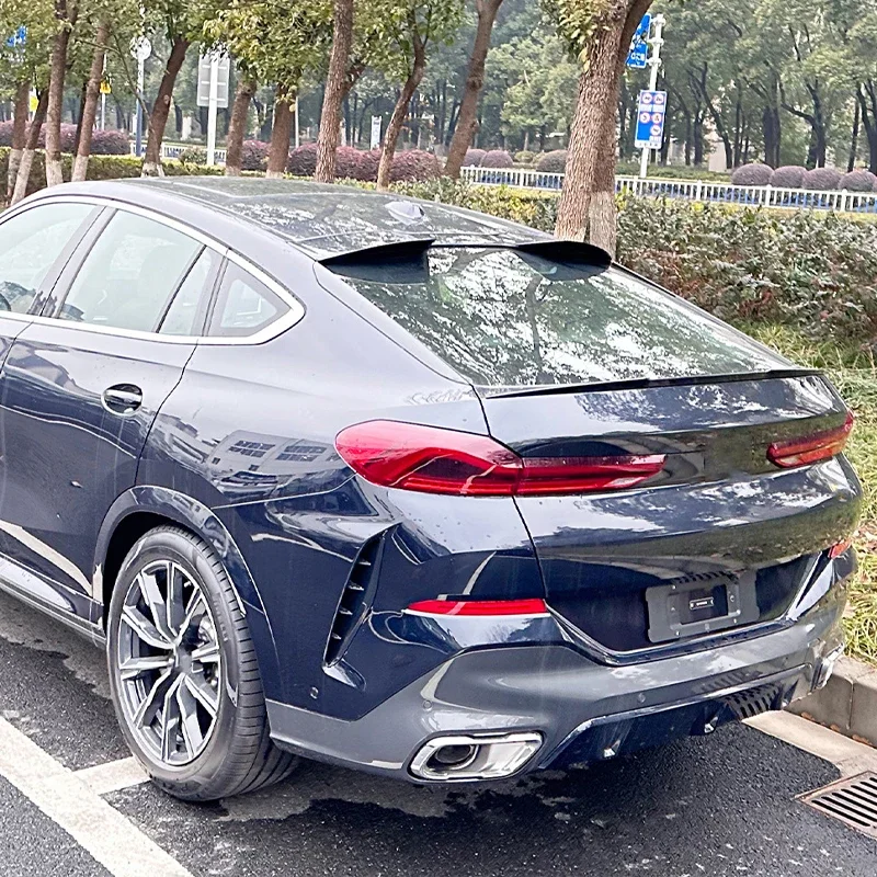 Brilho preto spoiler traseiro do lábio do teto do carro, asa da cauda do carro ABS, kit de corpo ABS, decoração para BMW X6 G06 2019-2024