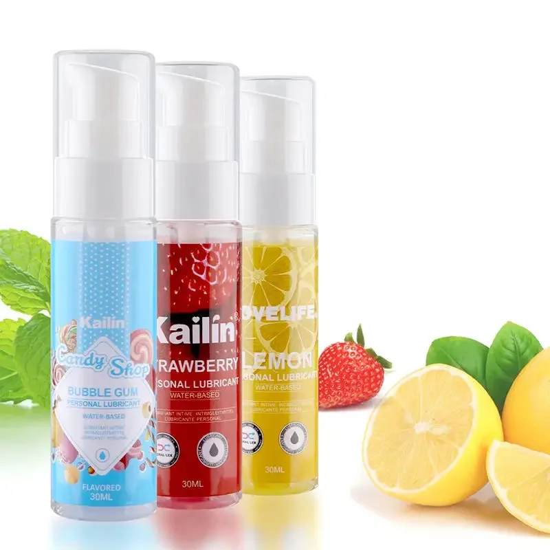 Kailin 30ml Fruit Flavor Lubricant Strawberry Lemon Flavor Mint