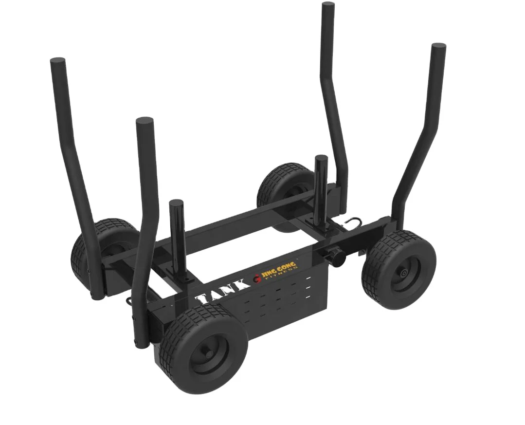 Équipement de Fitness pour gymnastique à domicile, plaque de réglage chargée, Double résistance magnétique, traîneau de réservoir avec roues, voiture de traîneau