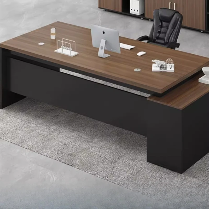 دعم الساق أدراج مكتب تنفيذي رخيصة جمالية فاخرة كبيرة مكتب تنفيذي خشبي رخيص أثاث مكتبي Mesa De Escritorio