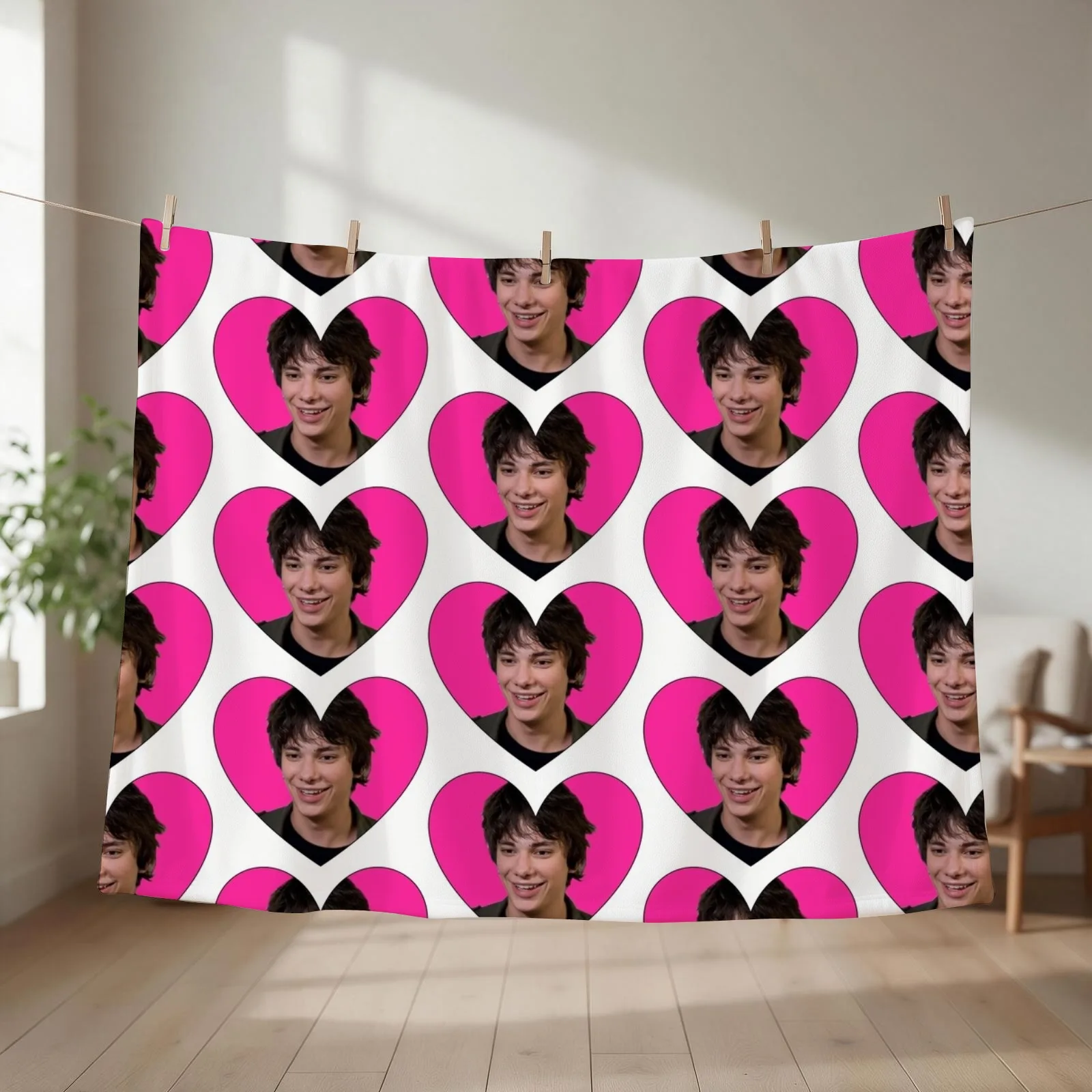 RODRICK LOVE HEART Throw Blanket Luxury St Decorative Sofas sofa bed Thins Blankets