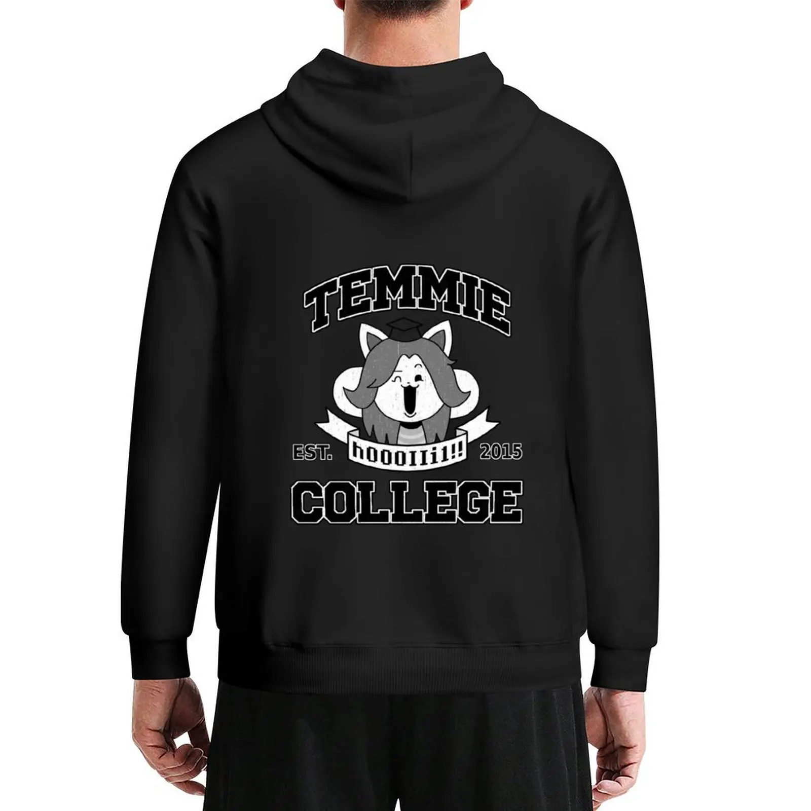 

Temmie College Hoodie men clothing men's winter sweater hooded shirt men's sweat-shirt set hoodie for men