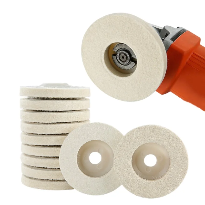 

1PC Wool Polishing Wheel Disc Wool Felt Polishing Buffing Pads Fits Angle Grinder for Metal, Marble Stone, Furniture Car Wax