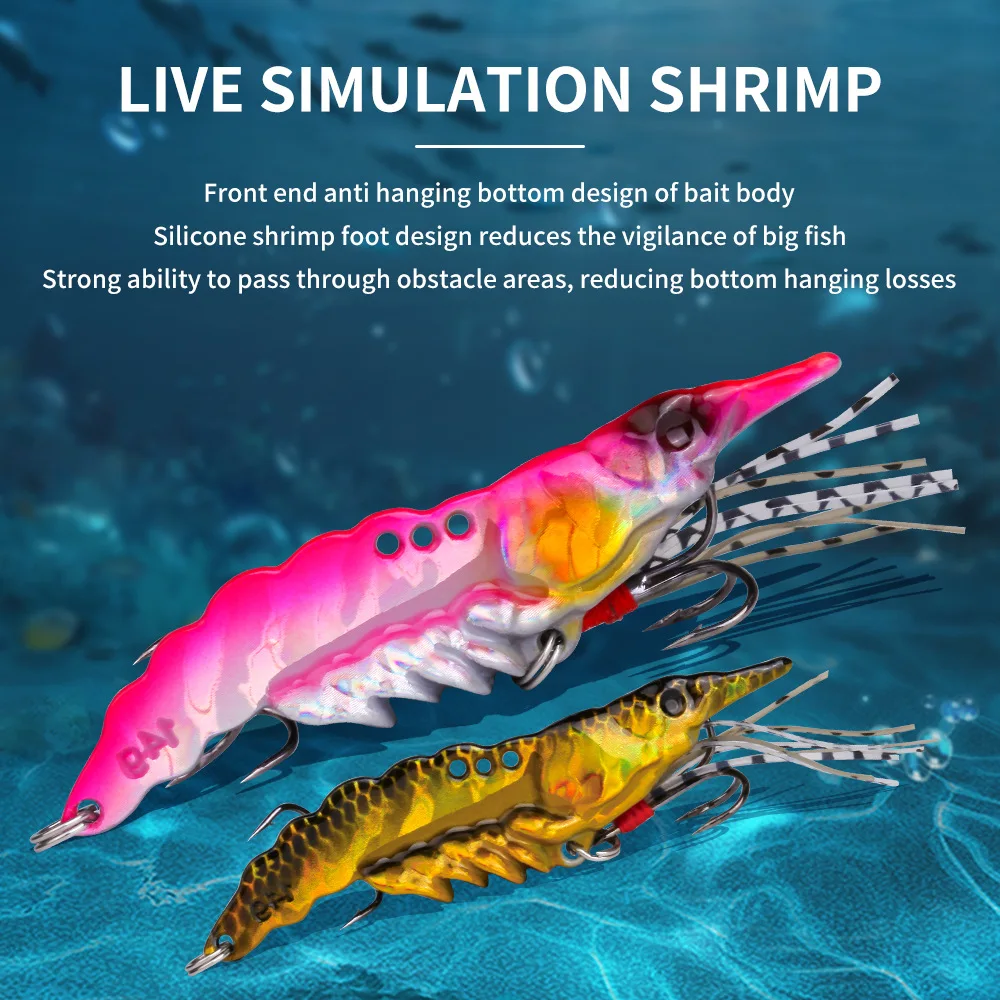 

5 г 7 г 11 г 14 г красочные креветки из цинкового сплава, рыболовная приманка, металлические тонущие воблеры VIB, крючки для щуки, окуня с аксессуарами, снасти