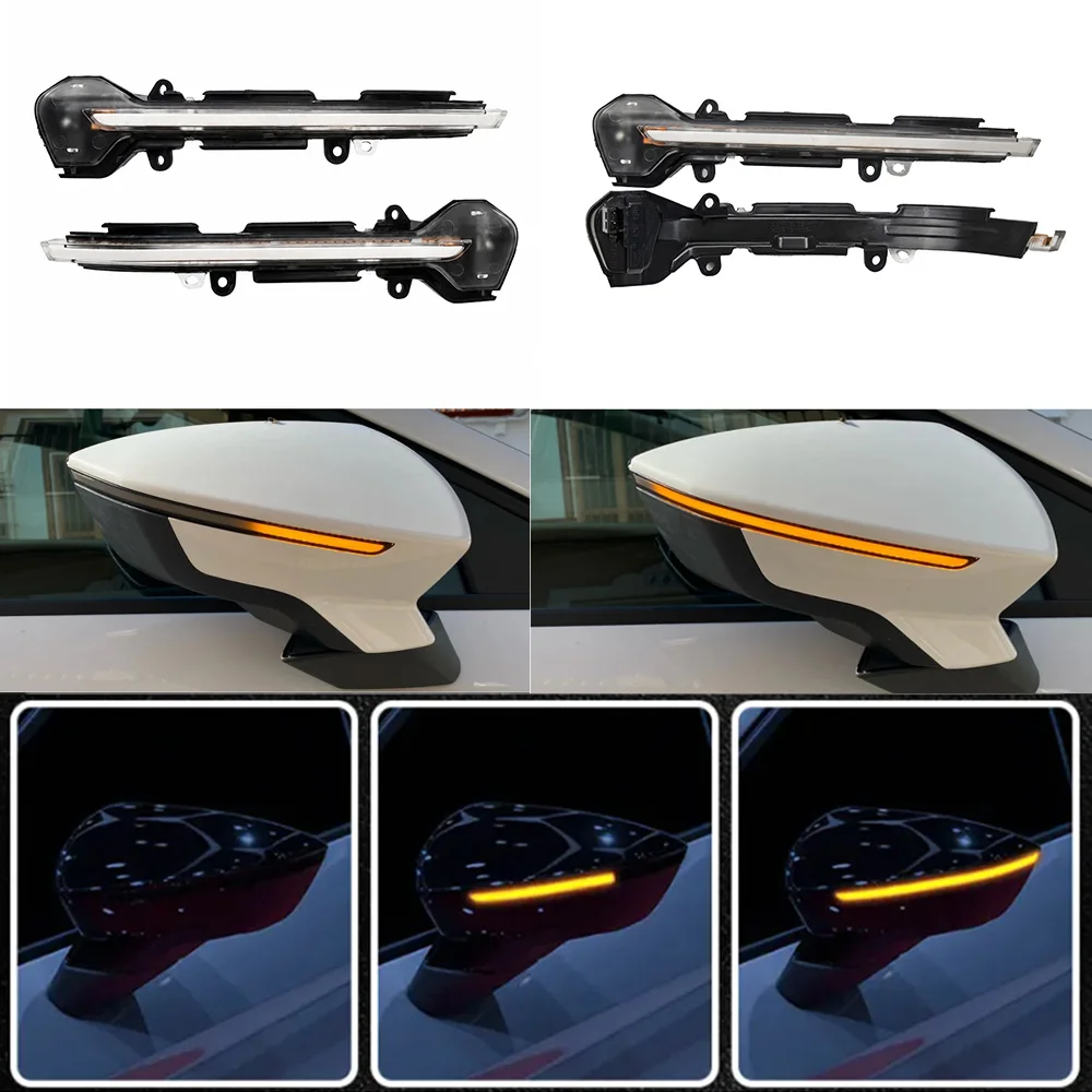 For SEAT Leon III Mk3 5F 13-19 Ibiza KJ Mk5 V Arona 17-19 LED Dynamic Turn Signal Indicator Light