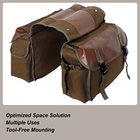 Motorcycle Saddlebags Waterproof Canvas Organizer Bike Tool Bag For Motorbike Bicycle Scooter Biking Touring Commuting Travel