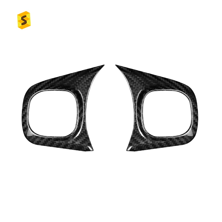 

Equipment Smart Library Shasha Carbon For Fiat 500 Steering Wheel Button Frame Carbon Fiber Covers