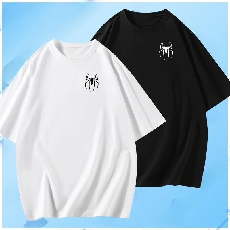 

SPYDER Spider Pure Cotton Summer Trend Men's Short-sleeved T-shirt Loose Large Size Half-sleeved Top Trendy Sports