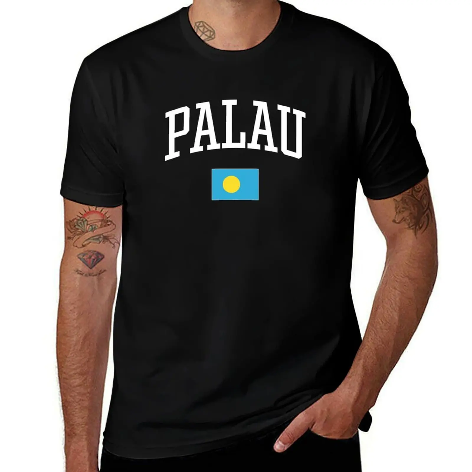 

shirts t shirt Graphic Flag Palau t T-Shirt Country Pride cotton cotton 100% man T-Shirt