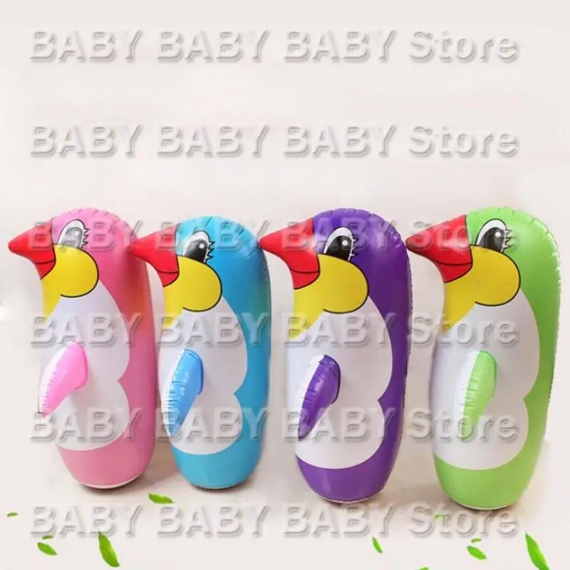 Q81A 36 سم/45 سم/70 سم بلعبة PVC قابلة للنفخ من أجل إبداع الحياة الكارتون Penguin Tumbler للأطفال هدايا الأطفال.