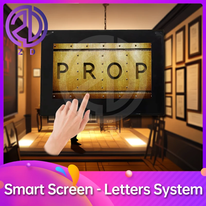 

Smart Screen Letters System Real Life Escape Room adjust the 4 letters to right ones to unlock ZD escape game prop