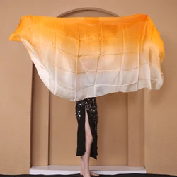 Silk Veil Bellydance Silk Shawl For Scarves Face Customized Hand Thrown Scarf Gradient 200cm 250cm 270cm Belly Dance costume
