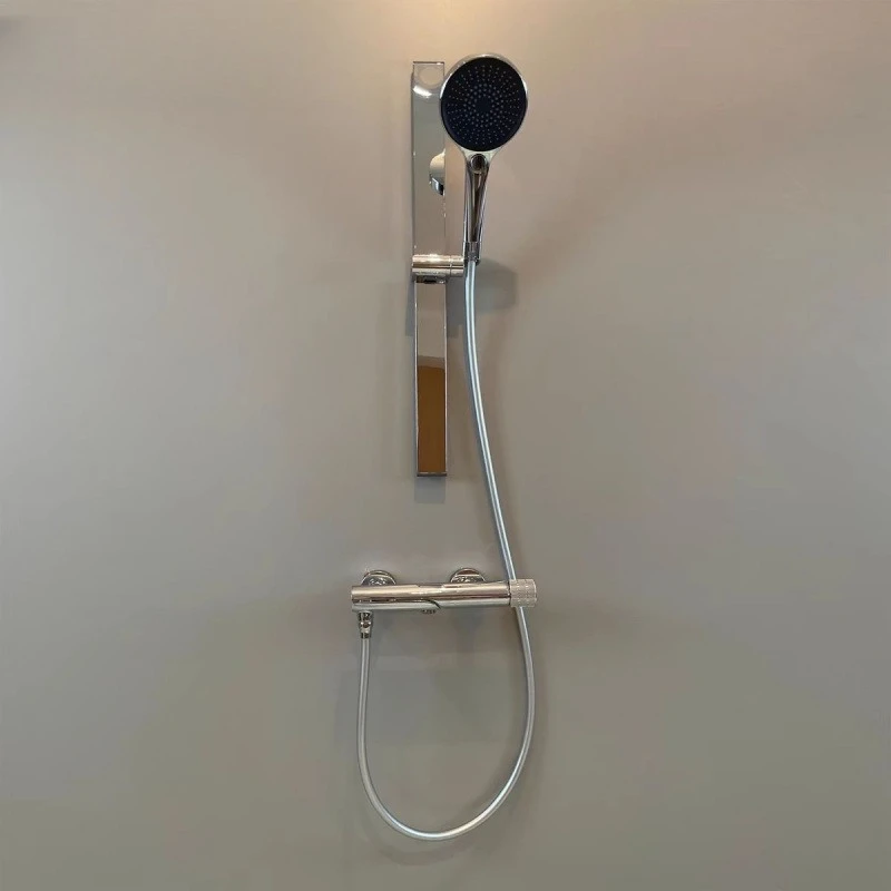 

Pressurized all-copper water valve Hot and cold faucet Bathroom Bath Shower Shower No punching New simple set bathtub