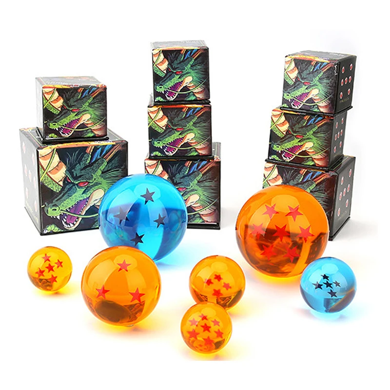 7.6CM Anime Dragon Ball Crystal Ball Z Star 1-7 resina Dragonbead Cosplay puntelli collezione Desktop decorazione giocattoli per bambini regali