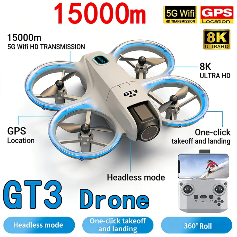 New GT3 MAX Drone 8K HD Aerial Photography Headless Mode Helicopter 360° Flip Quadcopter Toys Mini Drone Fors Kid Toy Boys Gifts