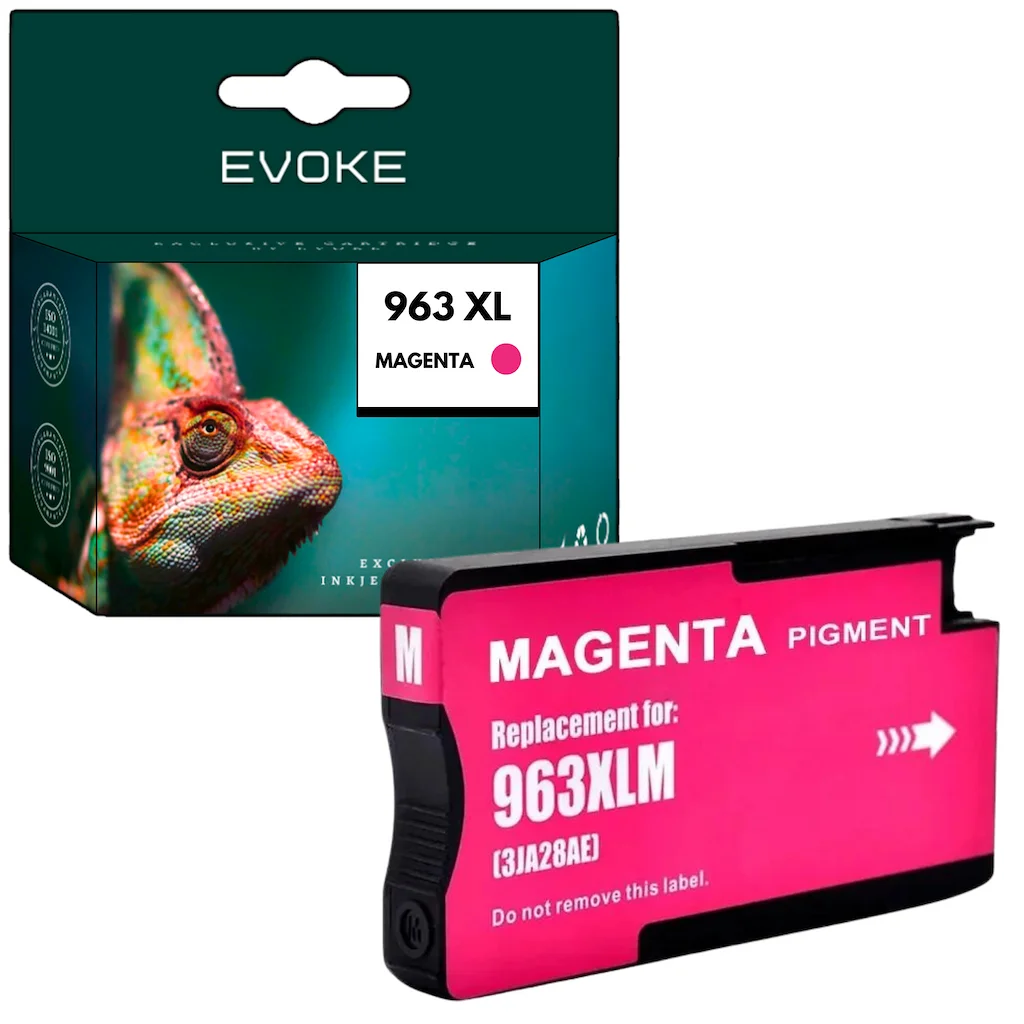 Evoke compatibele inkt voor HP 963XL HP963 3JA28AE Magenta 25 ml 1720 pagina's Officejet Pro 9010 9012 9013 9014 9015 9016 9018 9019 9020 9022 9023 9025 9026 9027 9028 9029