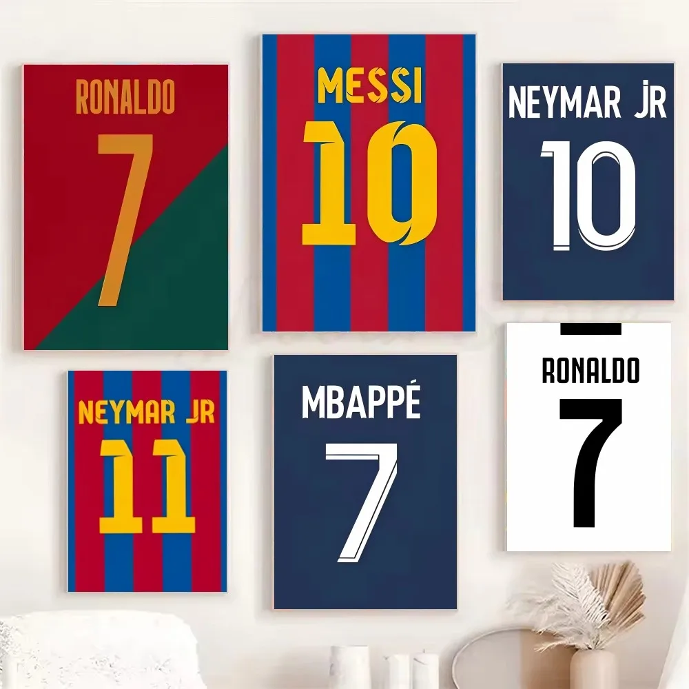 1 قطعة أسطورة كرة القدم الشهيرة المشارك ذاتية اللصق الفن مقاوم للماء ورقة ملصق مقهى بار غرفة جدار ديكور