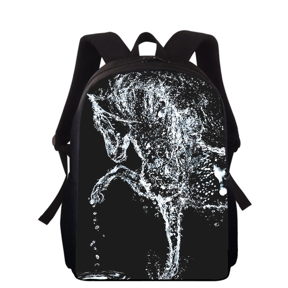 Horse 15” 3D Print Kids Backpack Primary School Bags for Boys Girls Back Pack Students School Book Bags