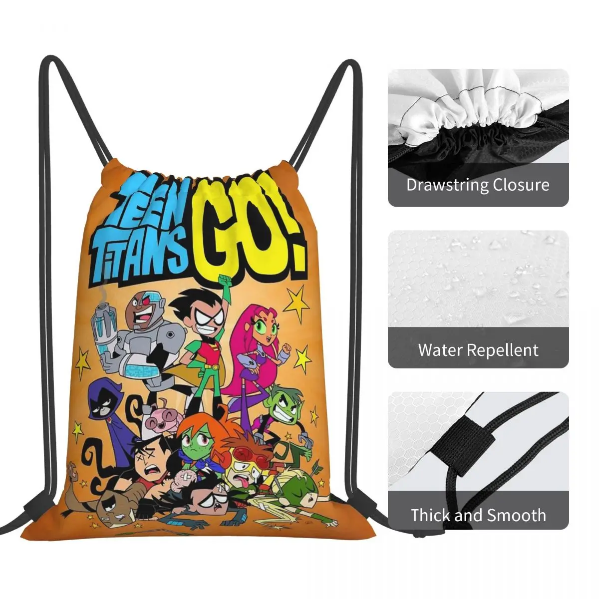 حقائب ظهر Teen Titans Go Team، حقائب ظهر عصرية محمولة برباط، حقيبة رياضية، حقائب كتب لطلاب السفر