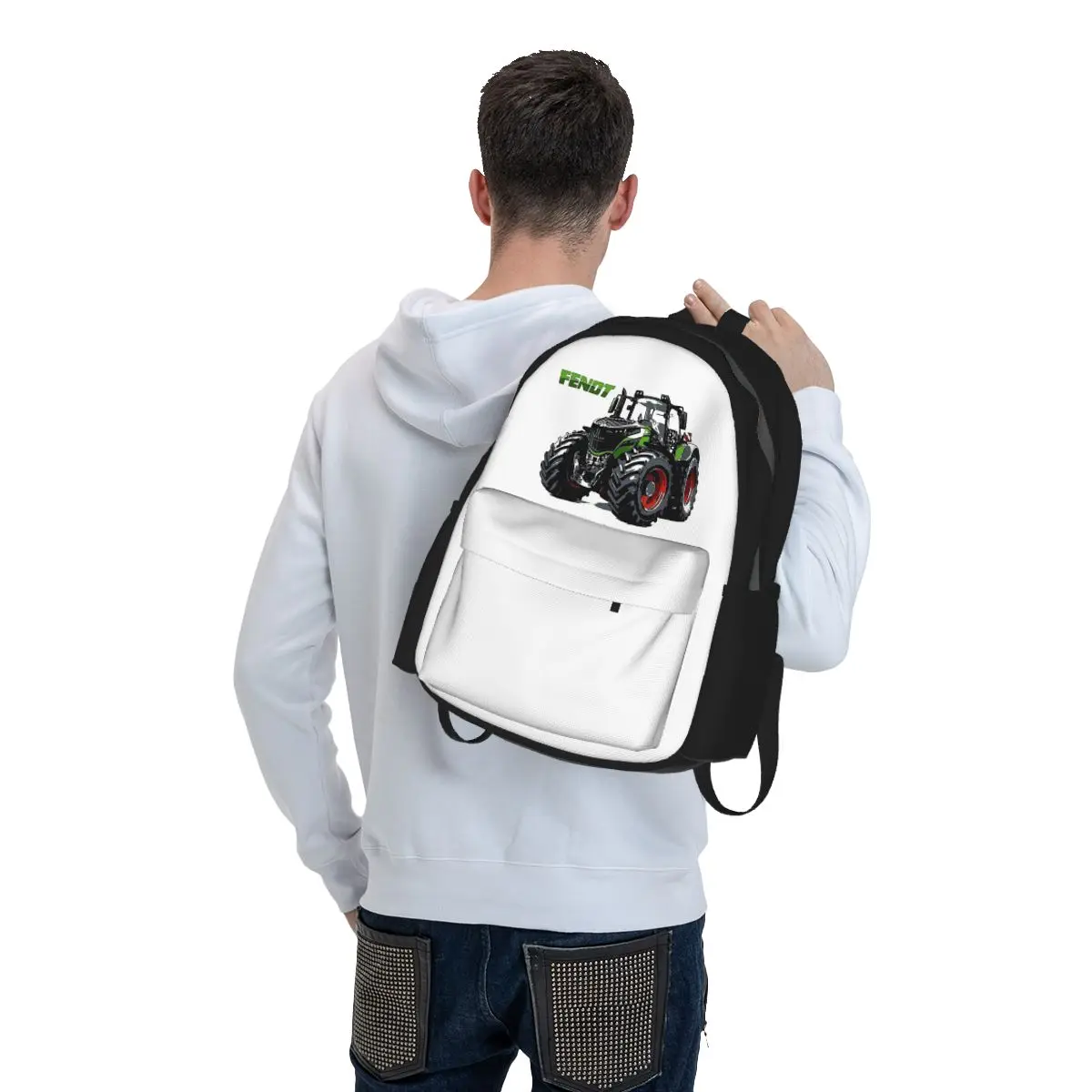 Fendt Tractor Backpack Student BookBag Kids School Bag Computer Shoulder Bags for Men Women