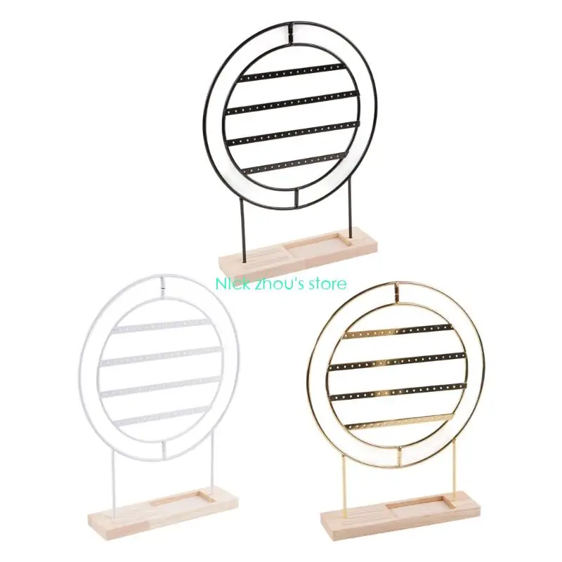 

E15E винтажная железная деревянная подставка для сережек с декоративной стойкой для демонстрации ювелирных изделий для женщин и