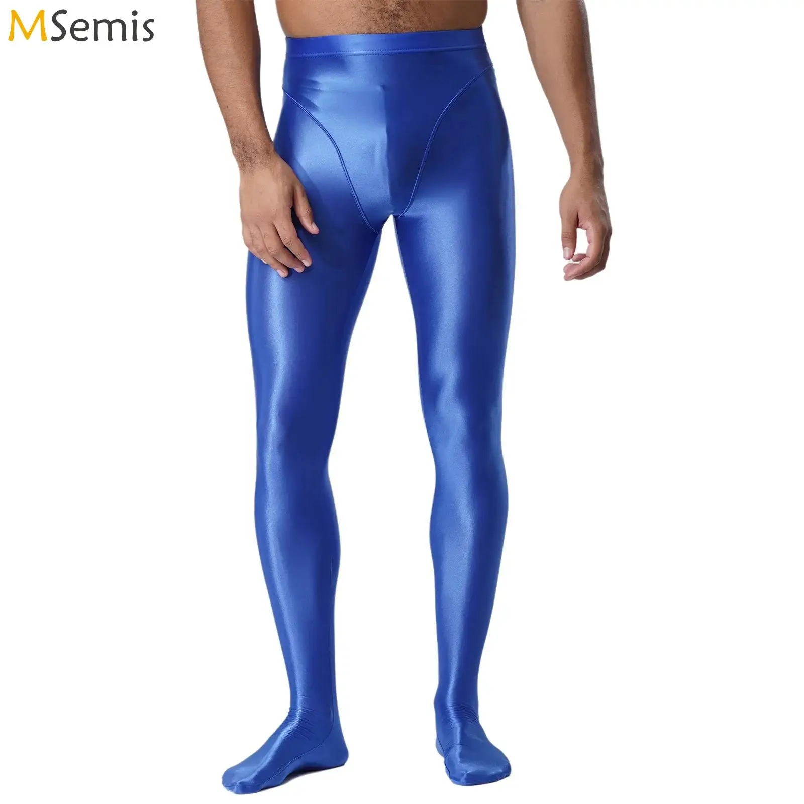 

Мужские компрессионные колготки, брюки, масляные, блестящие, гладкие, с эластичным поясом, леггинсы на ногах, облегающие облегающие брючные брюки