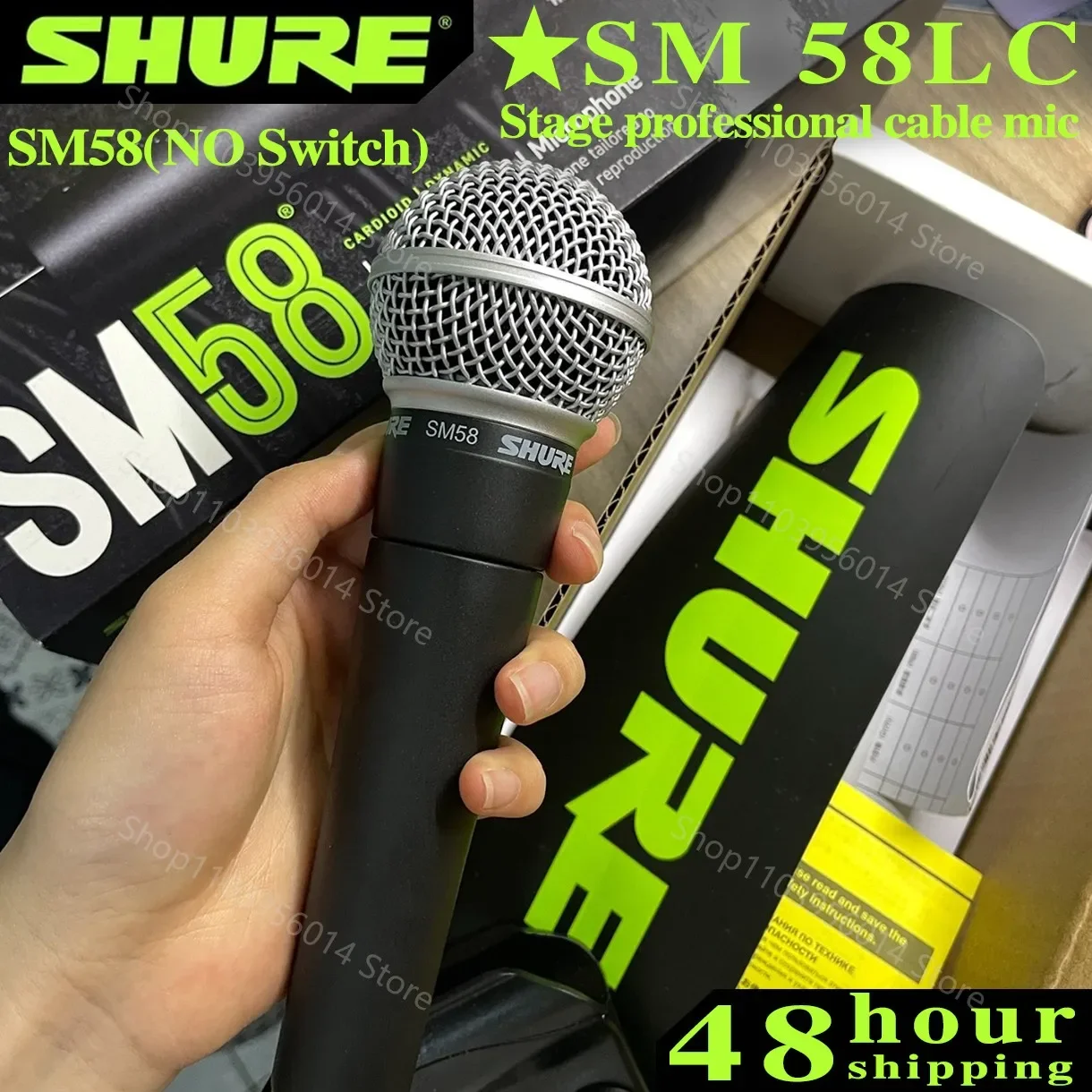 3PCS Shure SM58 Wired Microphone Karaoke Live Stage Concert YouTube Professional Recording Microphone Dynamic Volume Microphone