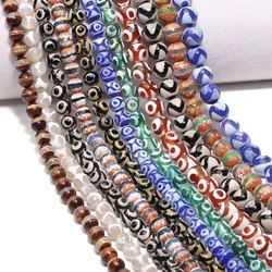 8-10mm Natural Stone Tibetan Dzi Beads Mystical Ancient Round Loose Bead For Jewelry Making Diy Bracelets Necklace Accessory