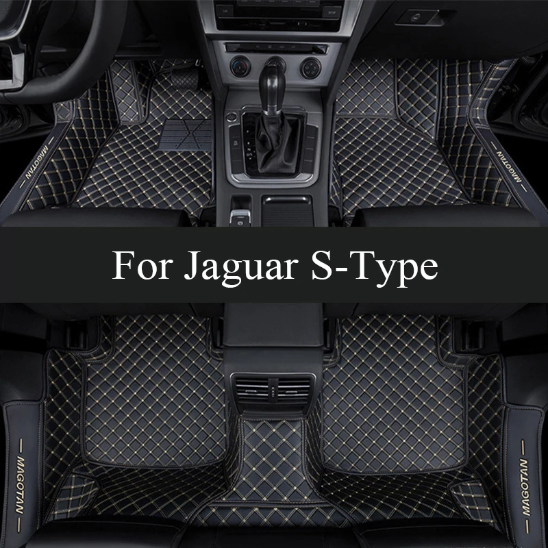 

Car Floor Mats For Jaguar S-Type SType S Type 1999~2007 Carpet Durable Leather Mat Anti Dirty Pads Interior Part Car trunk mat