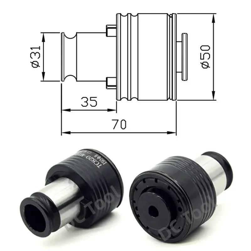 M3-M12 GT12 ISO JIS DIN M3-M12 Set Tapping Collets Taps Chucks With Overload Protection Tapping Collets Taps