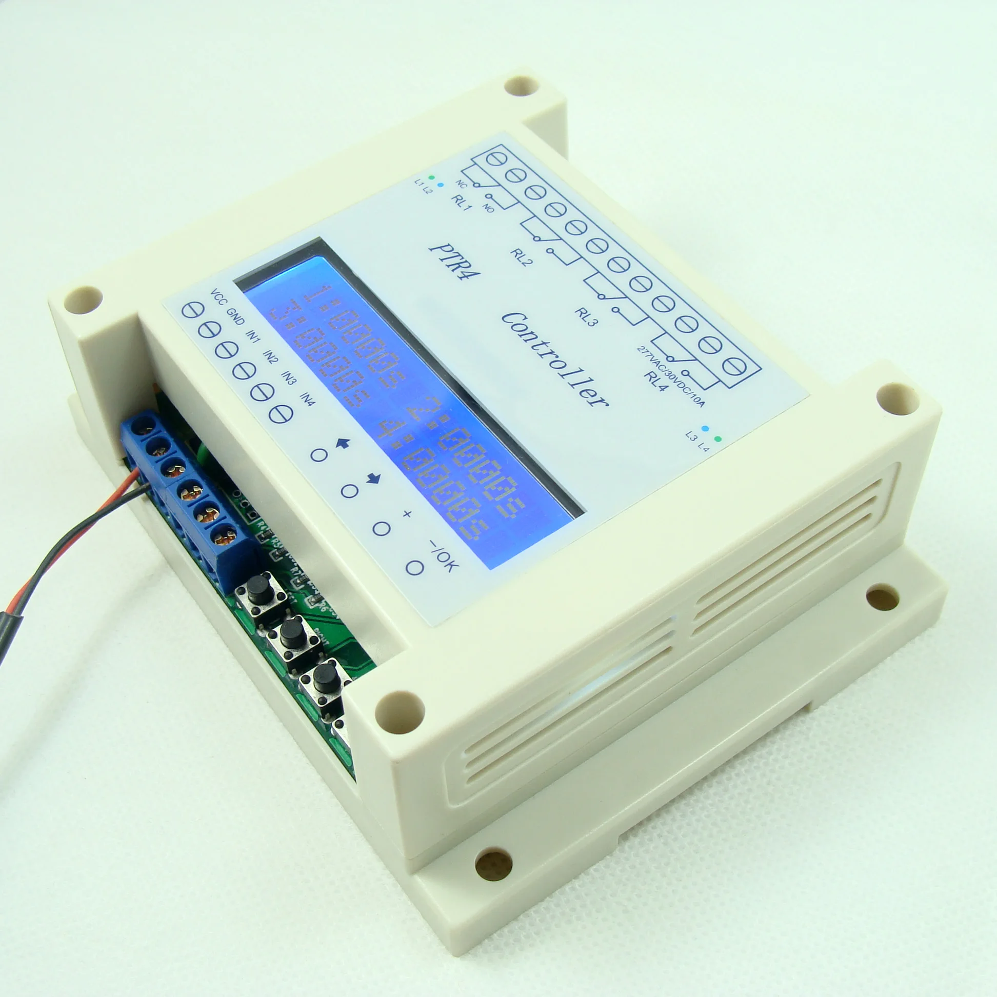 DC6-40V 4-Channel Programmable Digital Time Relay Timer Controller Delay Switch Module Independent Timing Cycle LCD Display NEW