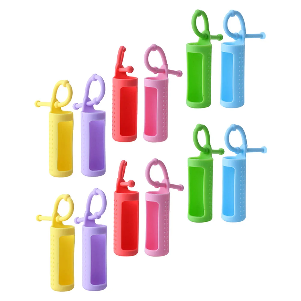 

Essential Oil Non-slip Bottle Roller Sleeve Pot Silicone Cover Colorful Chic Sleeves Travel Bottles