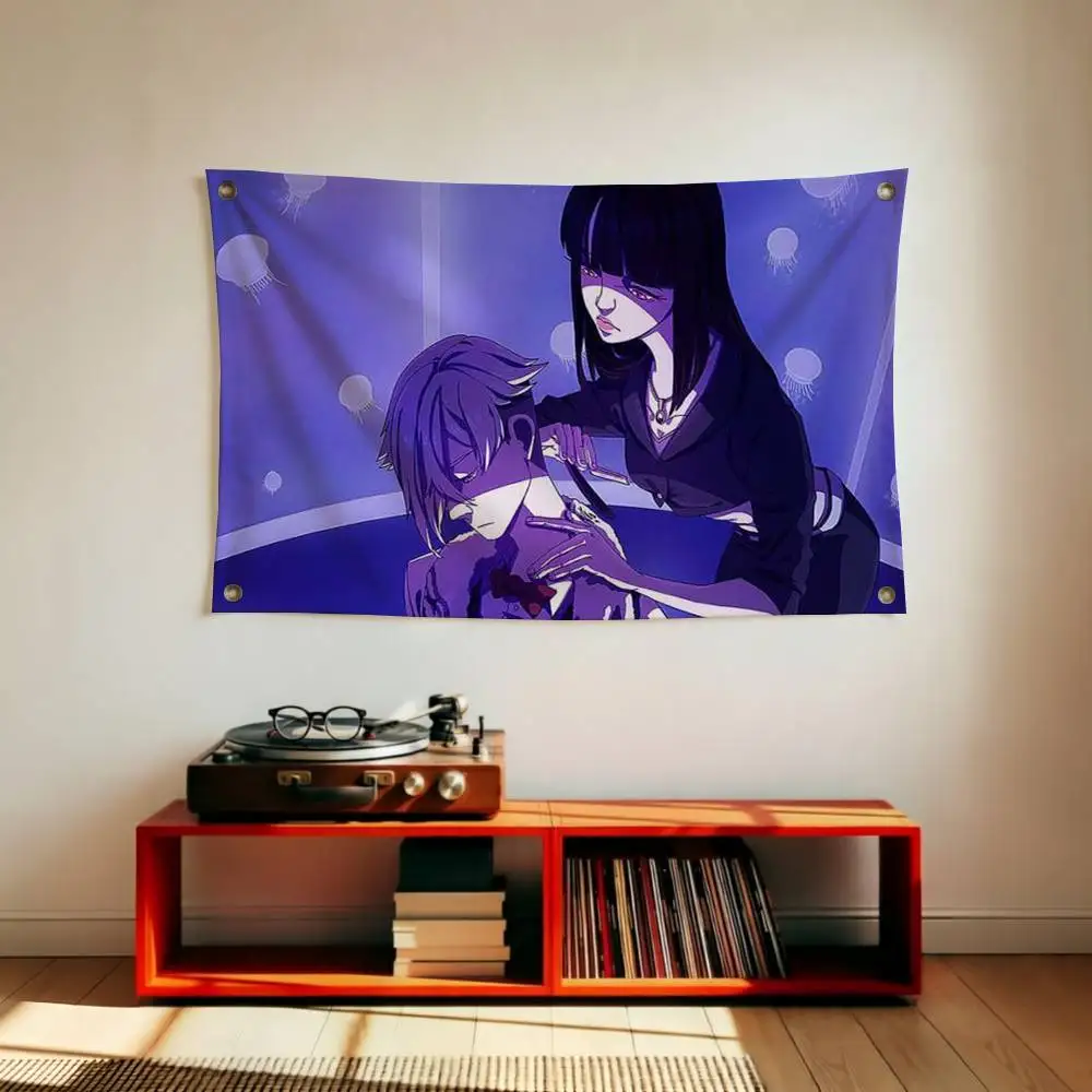 Classic Anime D-Death Parade Flags for Bedrooms Home Decor Items Outdoor Decors Garage Decoration Flaga