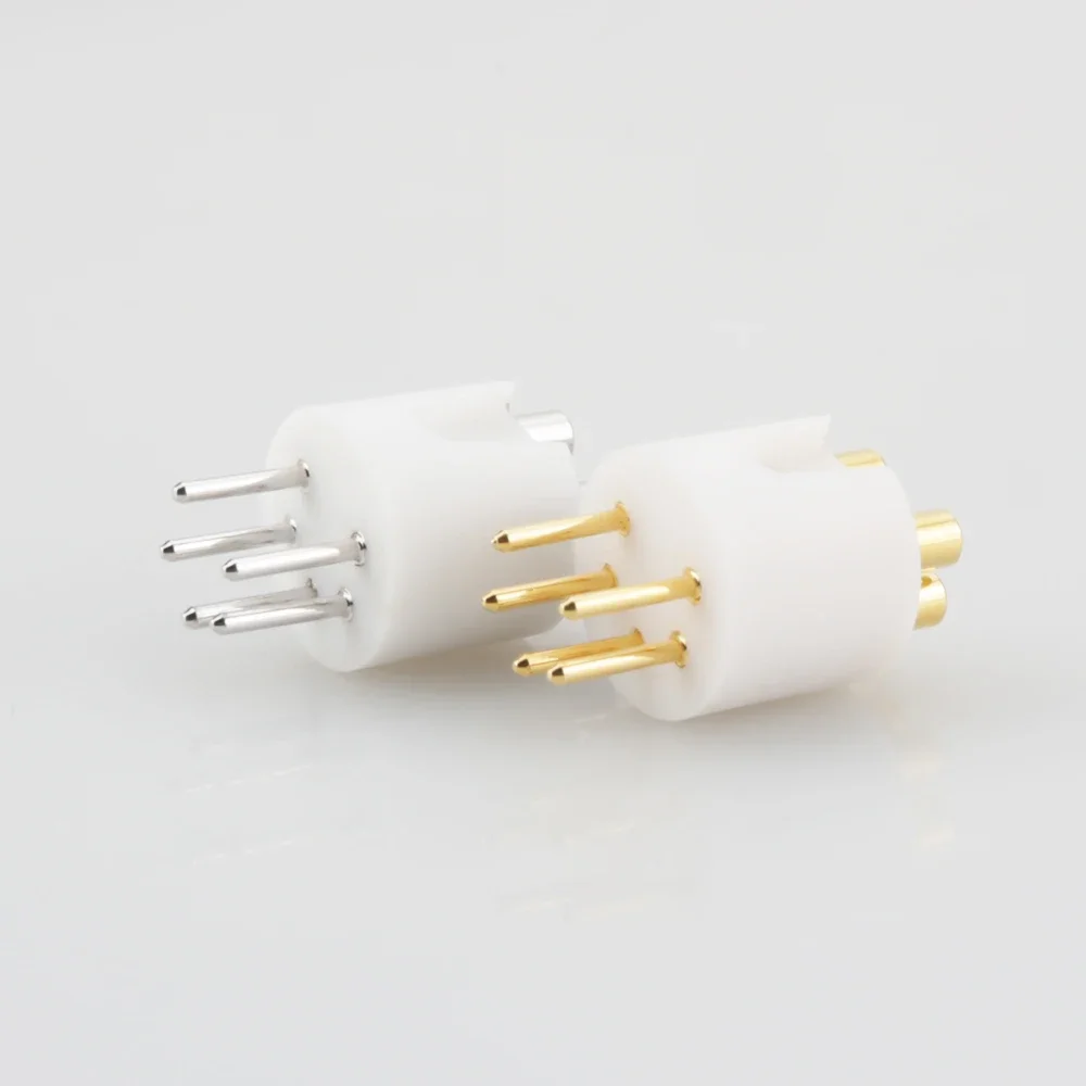 Viborg LP107R sumbat phono pria DIN tembaga murni berlapis Rhodium steker MDIN R steker pria DIN TONEARM steker cocok untuk Reda RB250 251 300 301