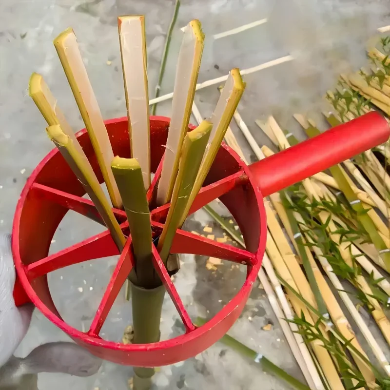 Manual Bamboo Splitting Machine High Efficiency Bamboo Chips Slitting Mill Planing Tool Home Use Outdoors Decoration Handicrafts