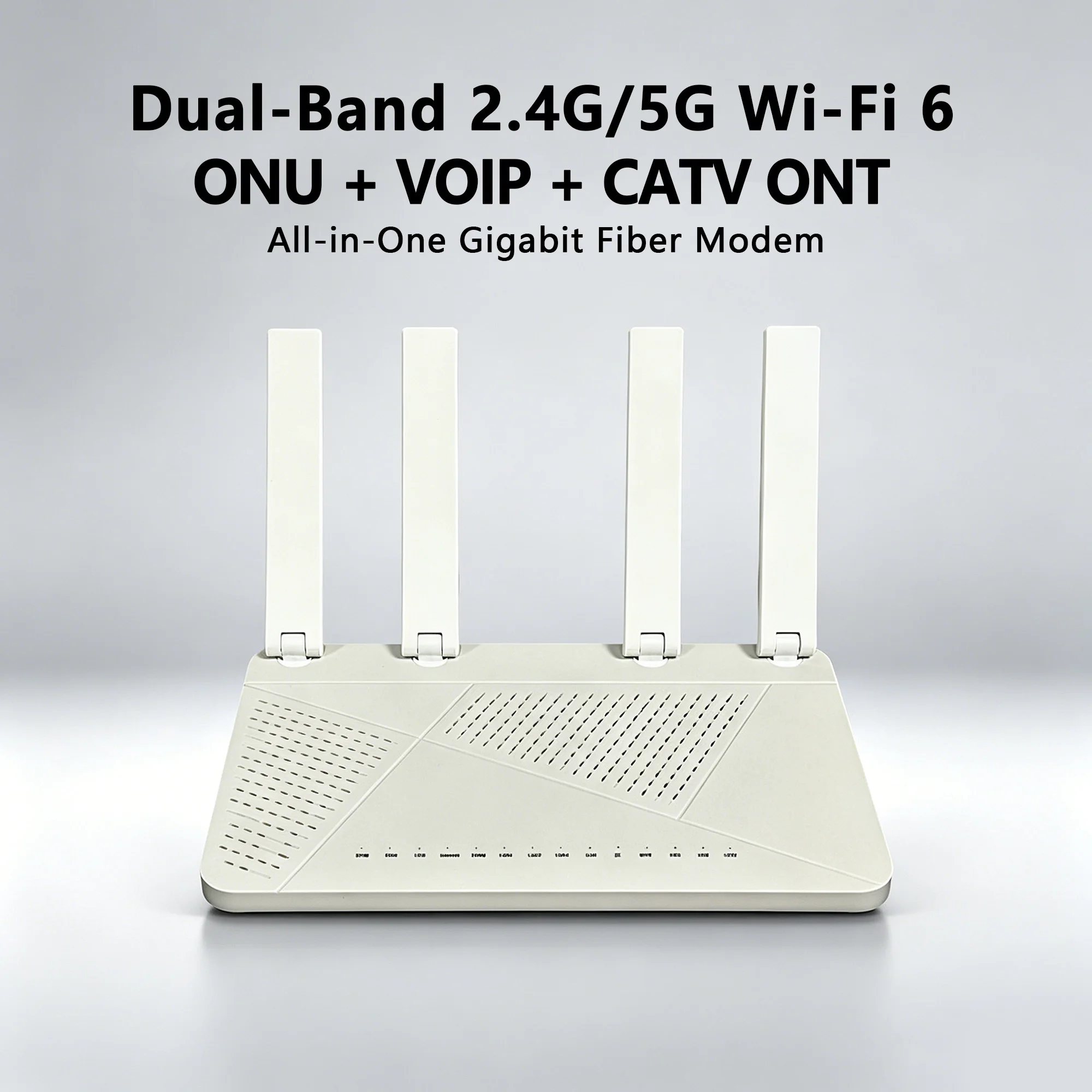 

Универсальный гигабитный ONT Wi-Fi 6 (2,4 ГГц/5 ГГц) с поддержкой VoIP и CATV