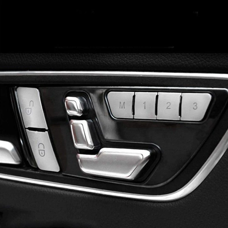 SièGe de Style de Voiture Ajuster la MéMoire 1 2 3 M Cache-Bouton Autocollants Convient pour Mercedes Benz Gla Cla GLK Gle CLS M