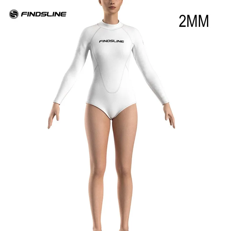 

2MM Women Scuba Long Sleeve Keep Warm Spearfishing Kayaking Surfing Diving Suit Female Neoprene Snorkeling Surfing Swim WetSuit