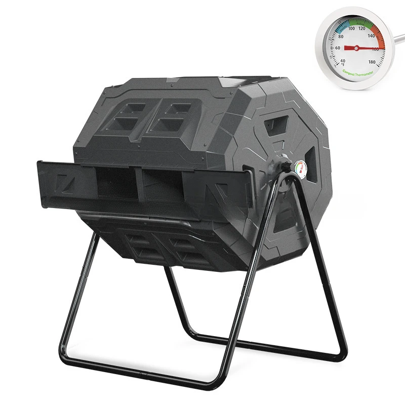 Garden Garden Compost Box Double Warehouse Independent Compost Drum 160L Large Capacity Fermented Organic Fertilizer