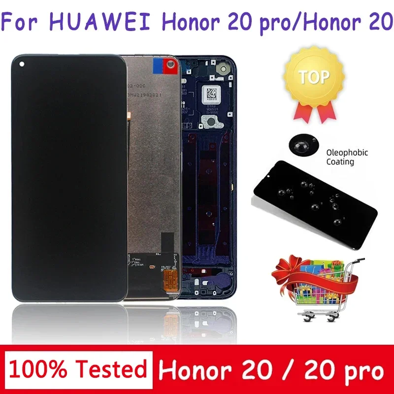 Substituição do digitador da tela táctil do LCD para Huawei, honra 20, YAL-L21, honra 20 pro, YAL-L41, 6,26 \