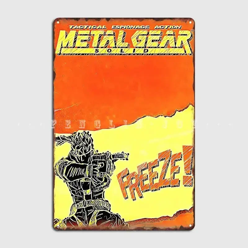 Metal Gear Solid Metallschild Club Party Club Bar Individuelles Wandplakettenschild Blechschild Poster