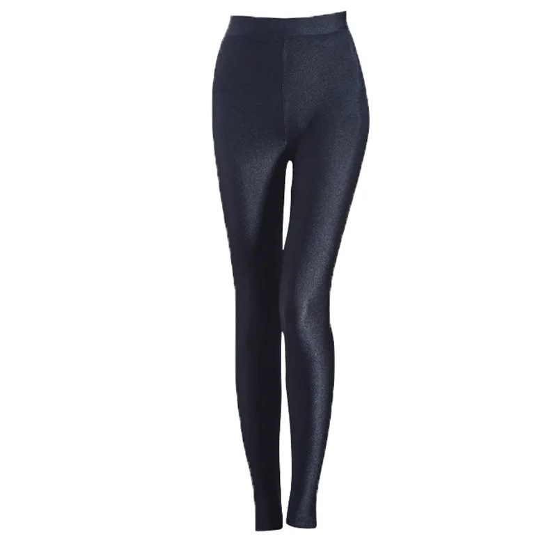 Mallas térmicas de talla grande 6XL para mujer, pantalones elásticos delgados de cintura alta, de lana fina, para invierno