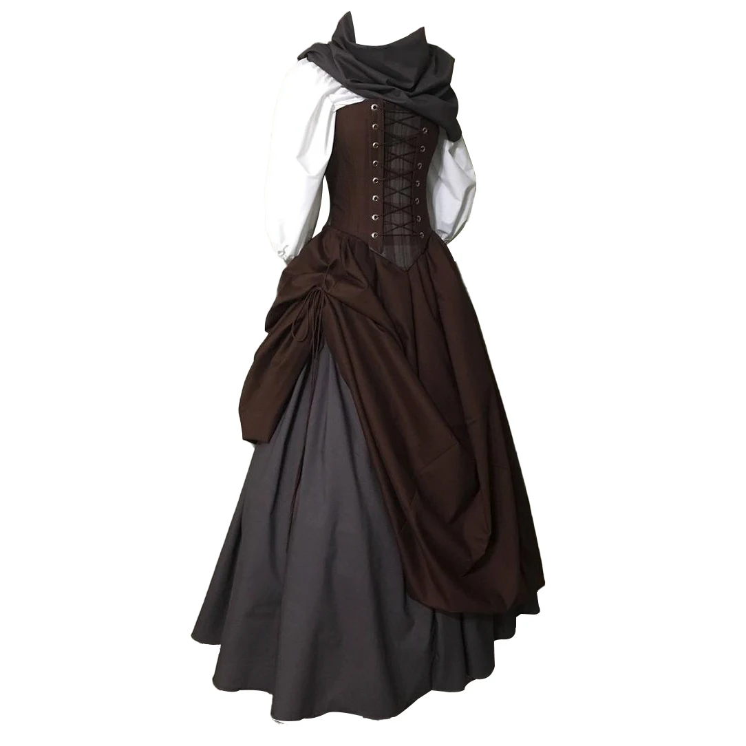 TV Outlander Claire Fraser Cosplay Costume Women's Gothic Steampunk Victorian Highland Scottish Rococo Evening Dress