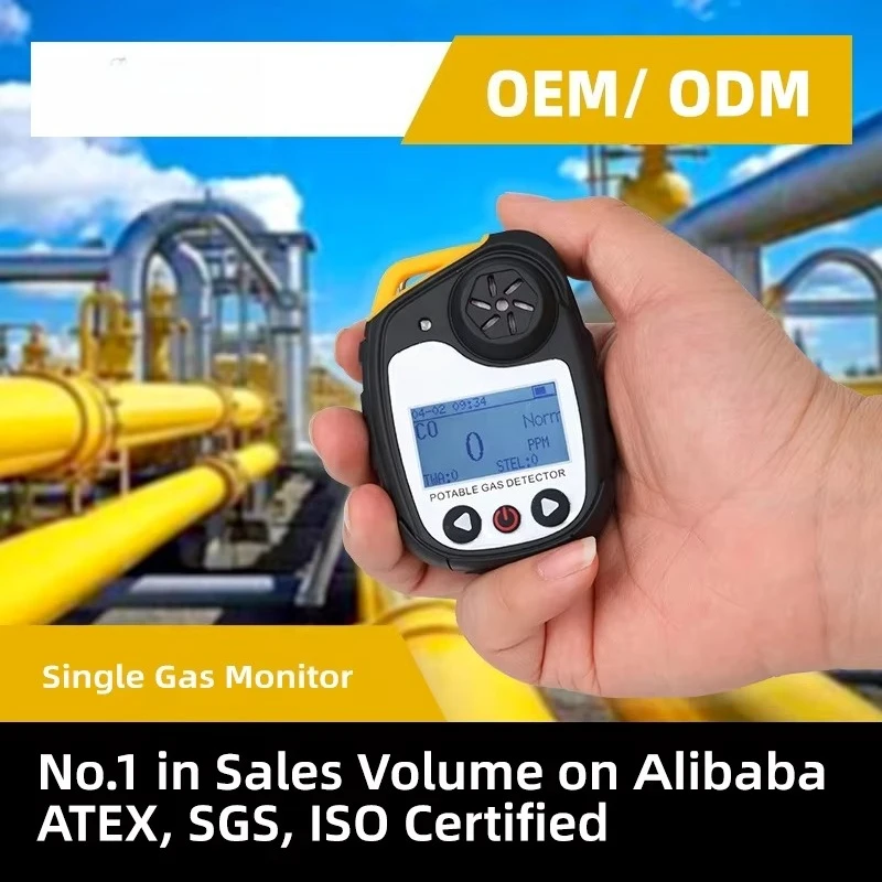 Single Gas Clip CO H2S Sulfur Dioxide Detector Industrial CO2 Monitor Oil and Gas Monitoring