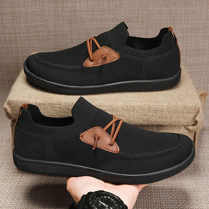

New Summer Men Casual Shoes Wide Toe Soft Loafers Comfortable Men's Driving Shoes Quality Mesh Flat Moccasins Men's Sneakers