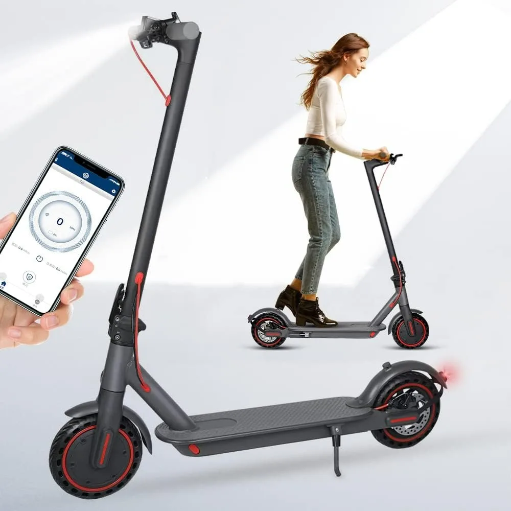 Electric Scooter, 350W Electric Scooter Up to 19MPH & 19-21Miles Range Sport Foldable Scooter Double Braking Electric Scooter.