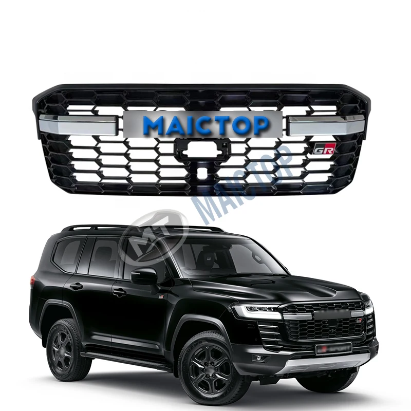 

Modification Maictop Car Accessories Gr Style Abs Plastic Front Bumper Grille Grill for Land Cruiser 300 Fj300 Lc300 2022 2023