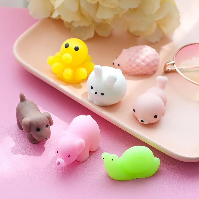 30pcs Rising Mochi Squishies Kawaii  Abreact Soft Sticky Anima Squishy Toys For Kids Antistress Ball Squeeze Party Gift