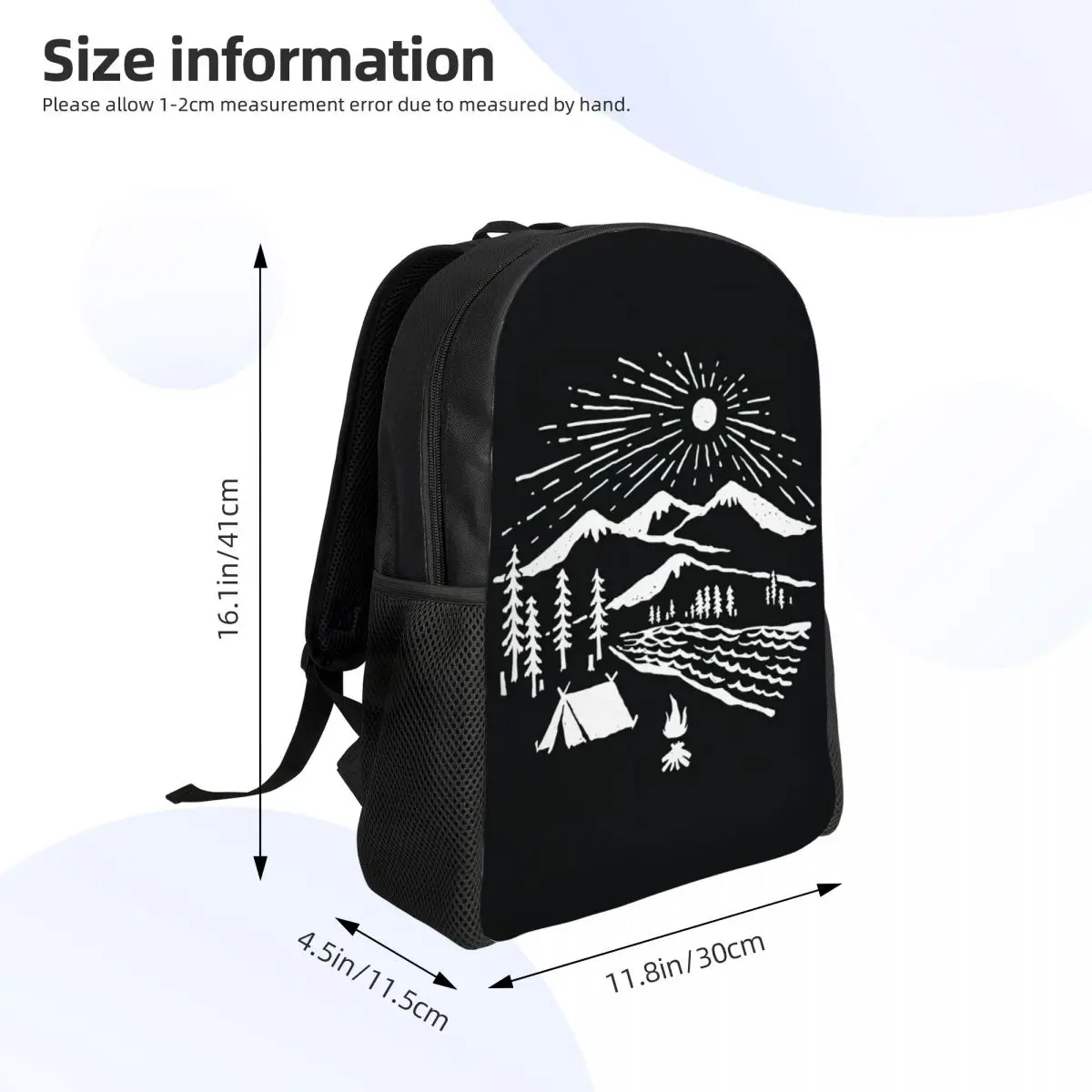 Camping Hiking Adventure Nature Travel Backpack Men Women School Laptop Bookbag Travel Hiking College Student Daypack Bags